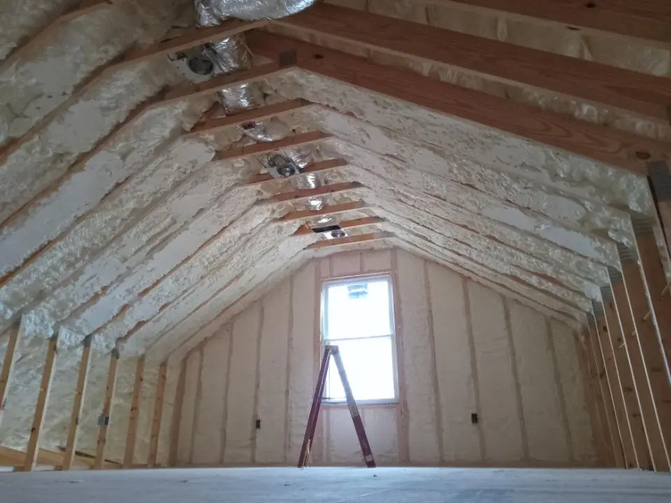 Spray foam roofing application for Crawl Space Insulation project in St. Martinville